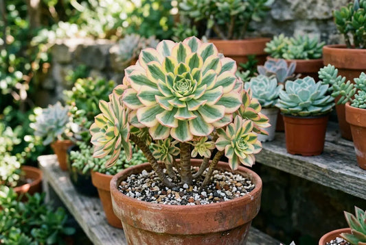 Aeonium variegata : guide des plus belles variétés d'aeonium