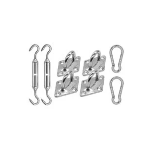 Kit de fixation complet pour filet de camouflage – Acier inoxydable | CamoJardin®