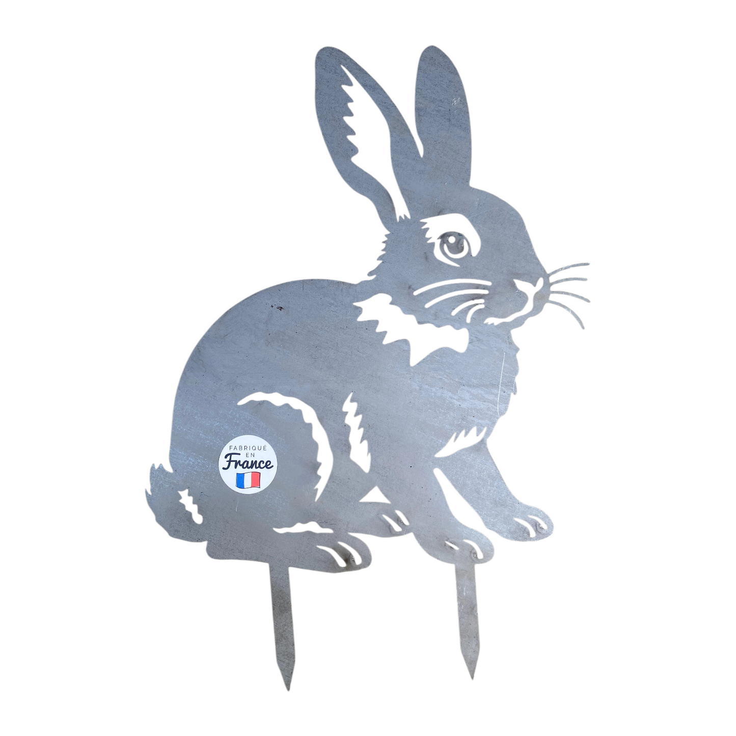 Silhouette de jardin lapin assis