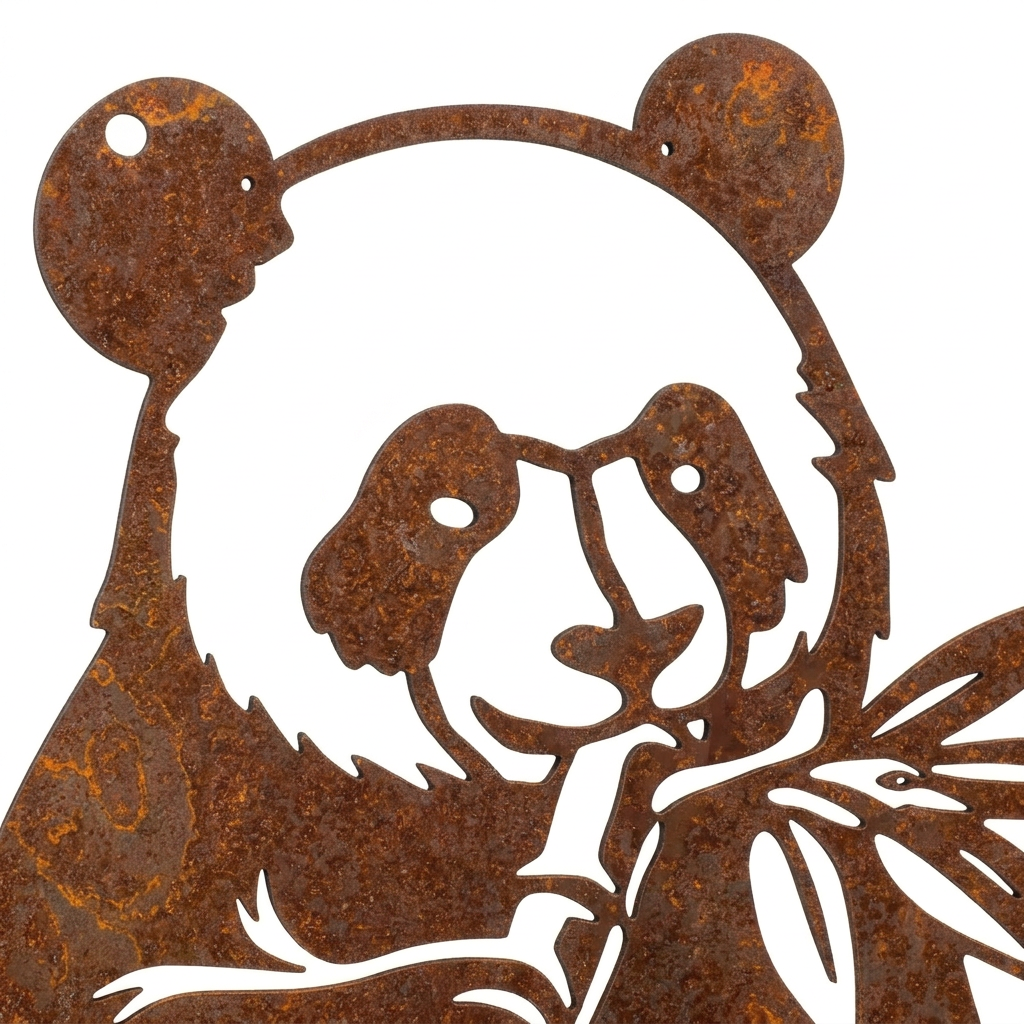 Gros plan du visage du panda légèrement de biais, avec une tranche fine