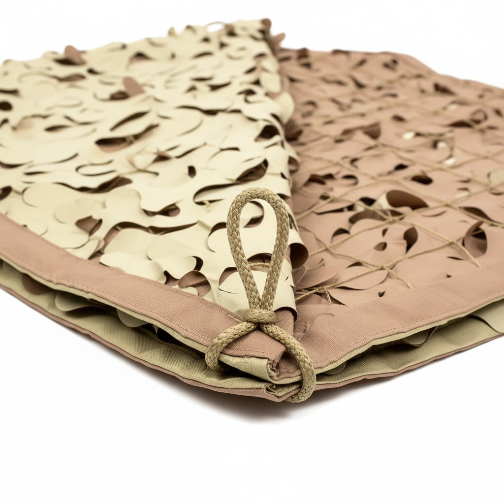 Zoom trame nylon et attaches filet CamoJardin® Désert Sable