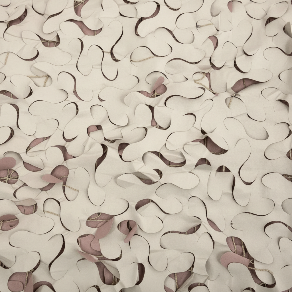 Zoom texture découpe en S filet CamoJardin® Désert Sable
