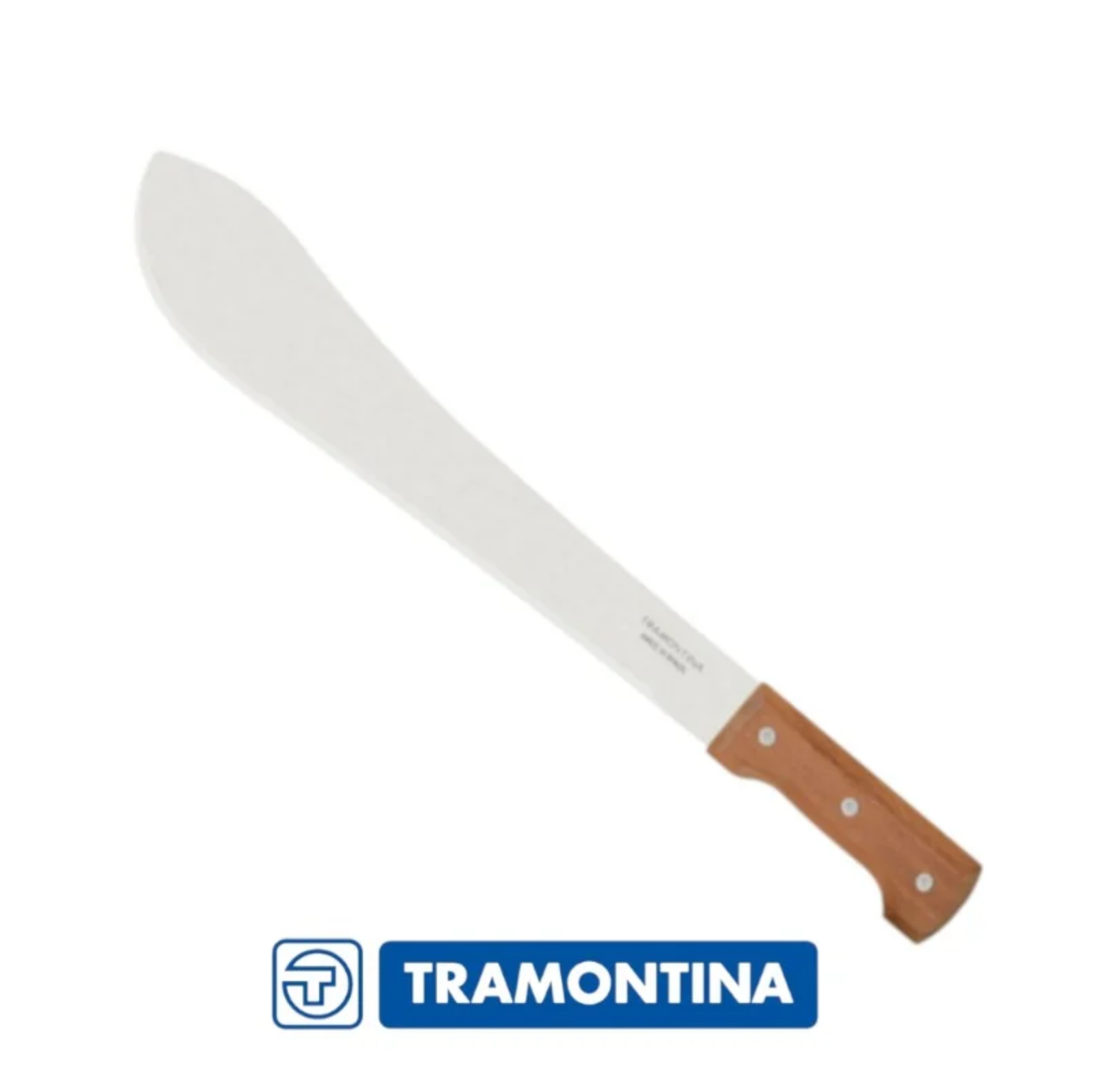 Machette de Jardinage Tramontina avec lame de 36 cm et manche en bois, uniquement partie visible sur fond blanc.
