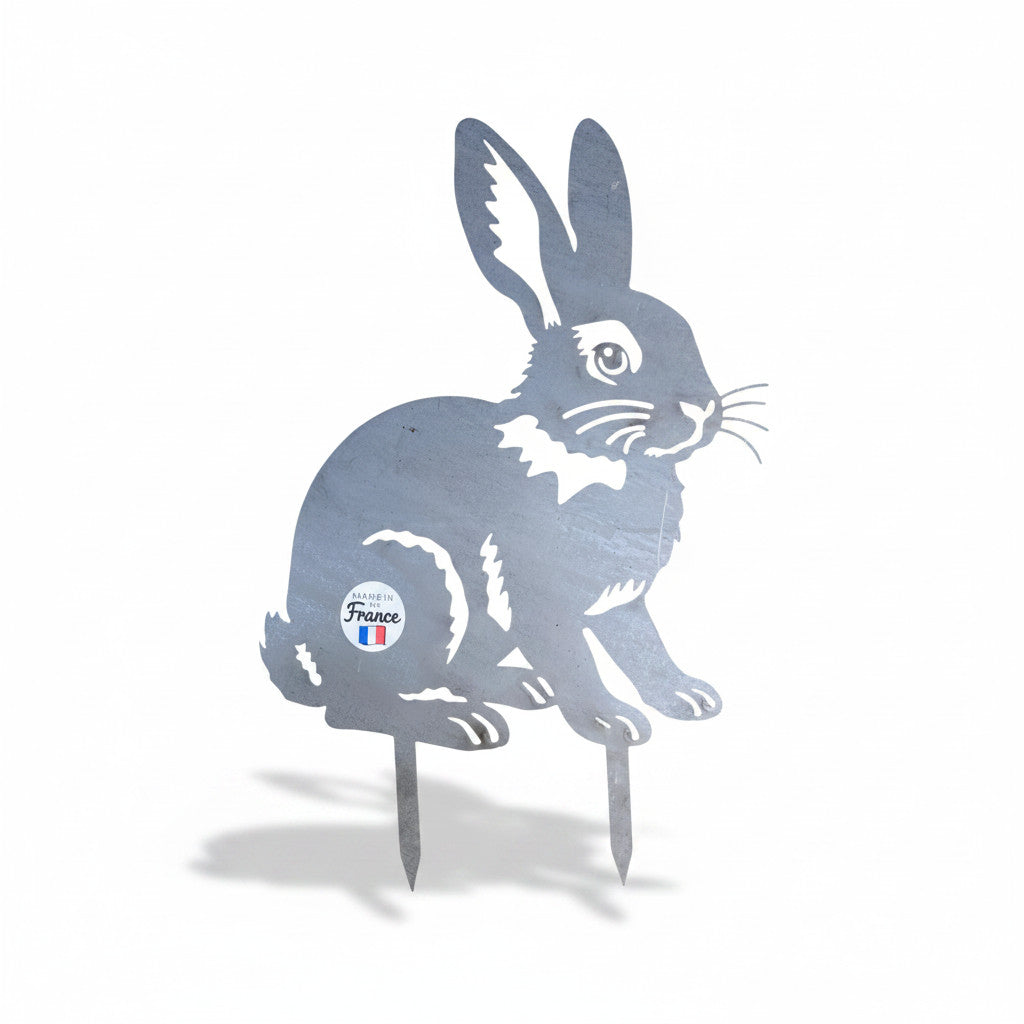 Silhouette de jardin lapin assis