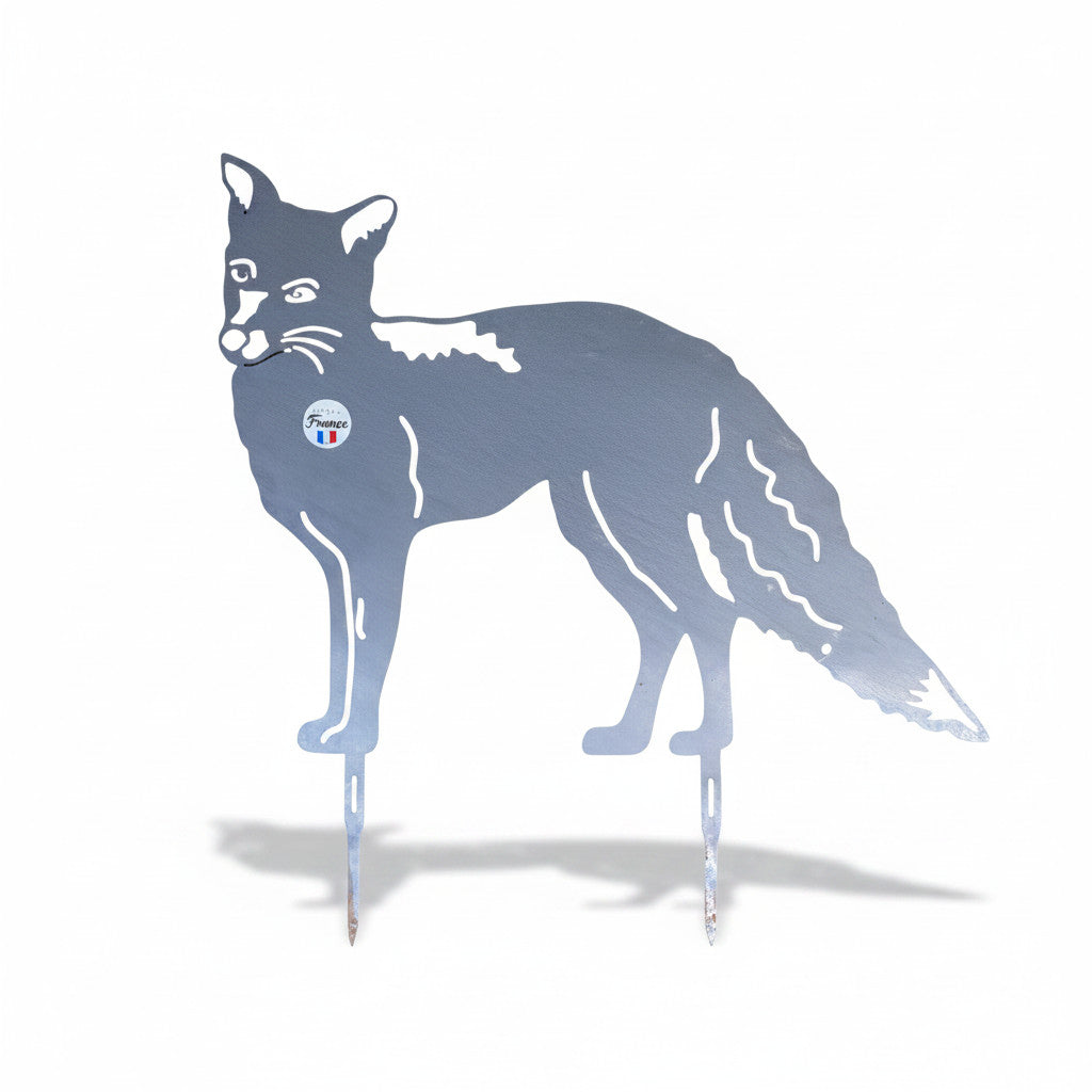 Silhouette de renard en métal – Décoration de jardin effet rouille